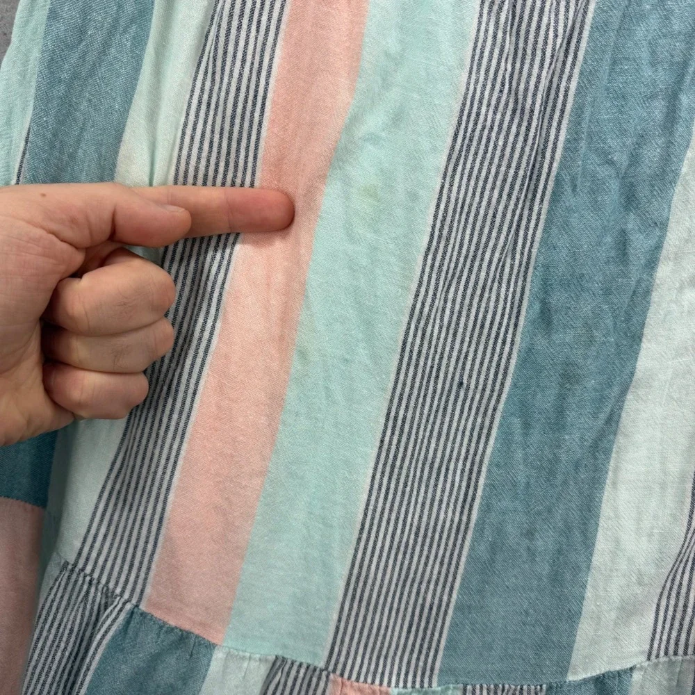 Rails Adora Dress Womens Medium Pastel Blue Peach Highland Stripe Coastal Boho - Picture 4 of 12